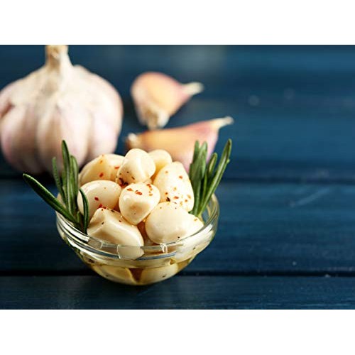 Green Jay Gourmet Pickled Garlic Cloves In A Jar - Spicy Pickled