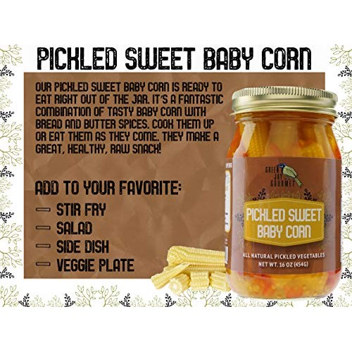 Green Jay Gourmet Pickled Sweet Baby Corn In A Jar - Fresh Hand