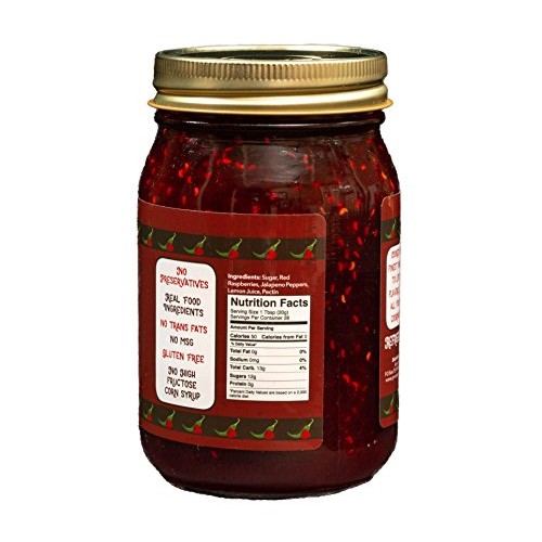 Green Jay Gourmet Raspberry Jalapeno Jam - All-Natural Raspberry