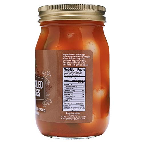Green Jay Gourmet Spicy Pickled Quail Eggs In A Jar – Fresh Hand