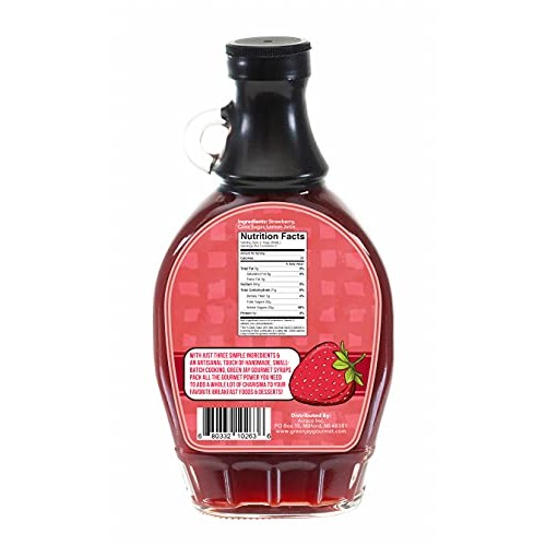 Green Jay Gourmet Strawberry Syrup - 3 Ingredient Premium Breakf