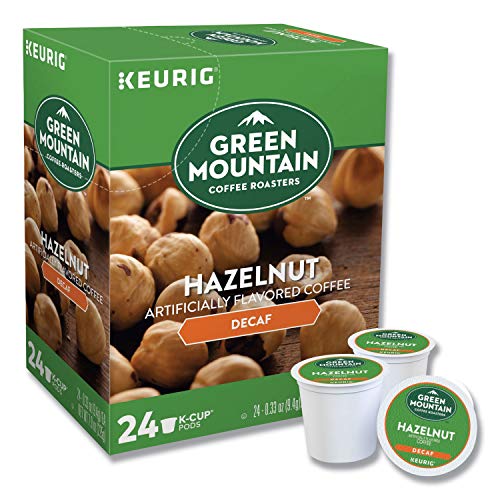 Green Mountain Coffee Hazelnut Decaf, Light Roasted, K-Cup Porti