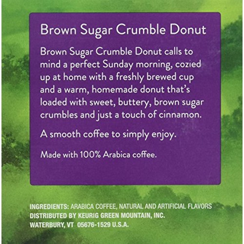 Green Mountain Coffee Keurig K-Cups, Brown Sugar Crumble Donut,