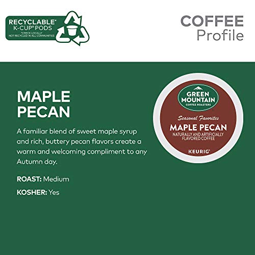 Green Mountain Coffee, Maple Pecan, Single-Serve Keurig K-Cup Po