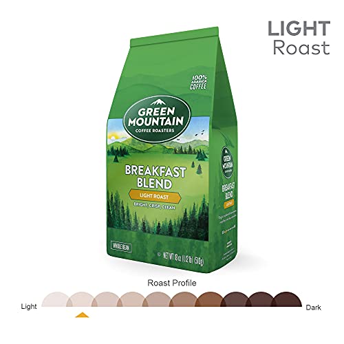 Green Mountain Coffee Roasters Breakfast Blend, Whole Bean Coffe