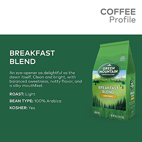 Green Mountain Coffee Roasters Breakfast Blend, Whole Bean Coffe