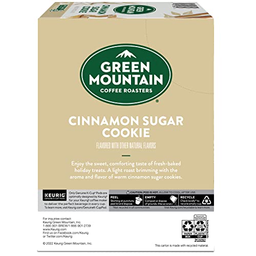 Green Mountain Coffee Roasters Cinnamon Sugar Cookie, 24 Count