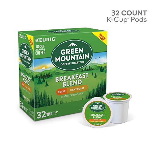 Green Mountain Coffee Roasters Decaf Breakfast Blend , Single-Se