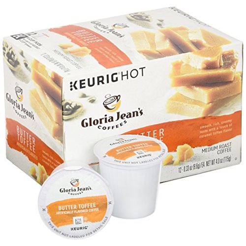 Green Mountain Gloria Jeans Butter Toffee Coffee 12 Ct Keurig Br