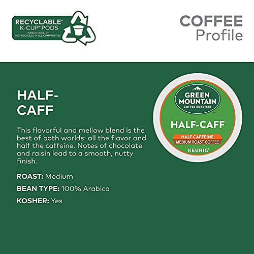Keurig, Green Mountain Coffee, Half-Caff, 24 K-Cup Packs For Keu