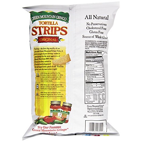 Green Mountain Gringo, Tortilla Chip Strips, 8 Oz