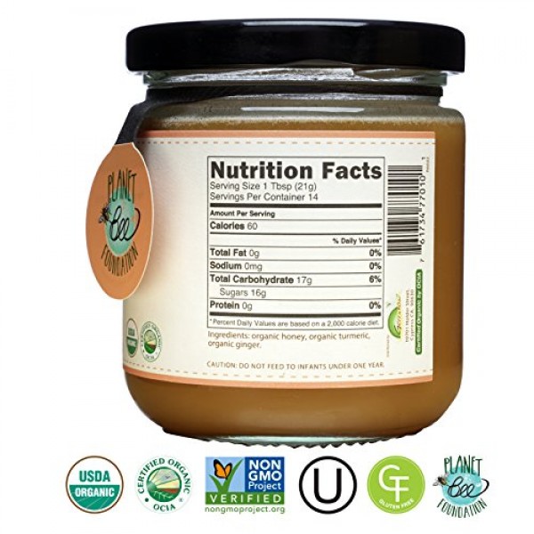 Greenbow Organic Honey With Turmeric - 100% Usda Certified Organ