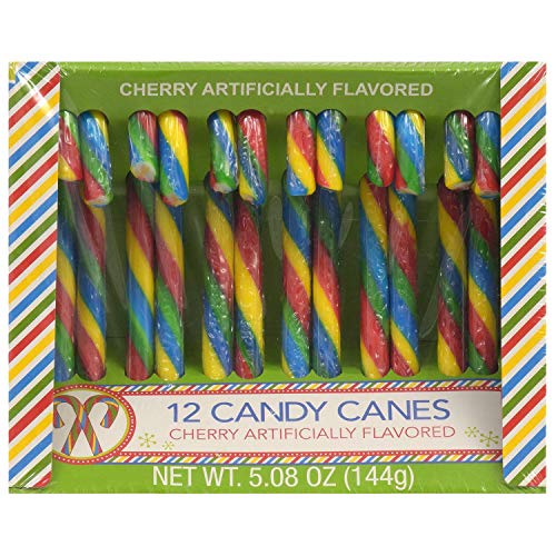 Greenbrier 1 Box Candy Canes - Cherry Flavored With Multi-Colo