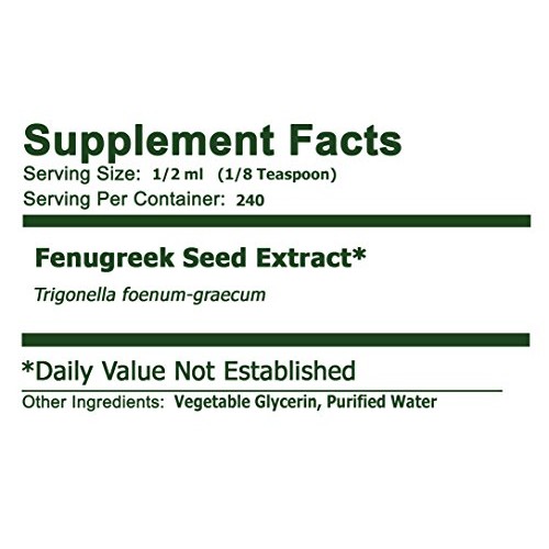 Fenugreek Concentrated Alcohol-Free Liquid Extract. Super Value