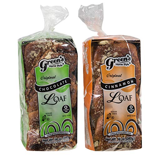 Greens Bakery 14 Oz. Kosher Babka, 2 Pack - Chocolate / Cinnamon
