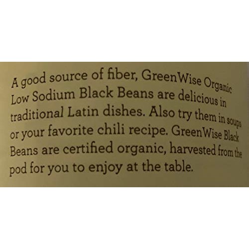 Greenwise Organic Low Sodium Black Beans, Fat Free, 15.5 Oz