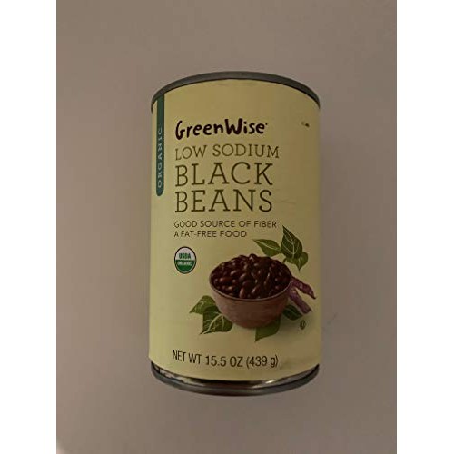 Greenwise Organic Low Sodium Black Beans, Fat Free, 15.5 Oz