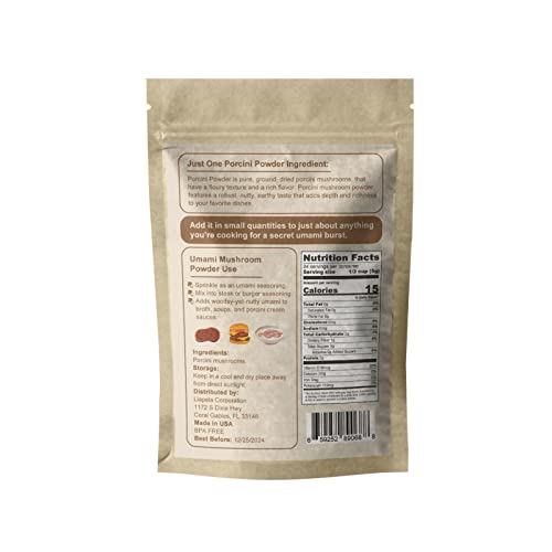 GRELIM Porcini Powder 4.23 Oz, Wild Fresh Dried Porcini Mushroom...