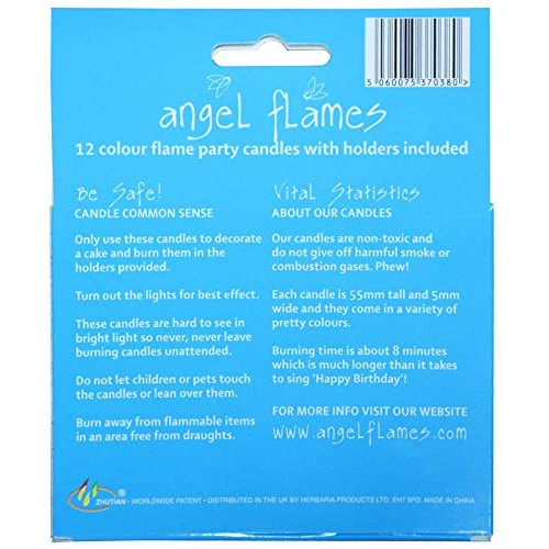 Angelflames Birthday Candles With Cold Color Flames For Boys Bl