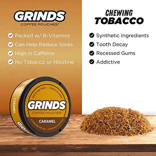 Grinds Coffee Pouches - 3 Cans - Black Coffee - Tobacco Free Hea Grinds Coffee Pouches - 3 Cans - Black Coffee - Tobacco Free Hea