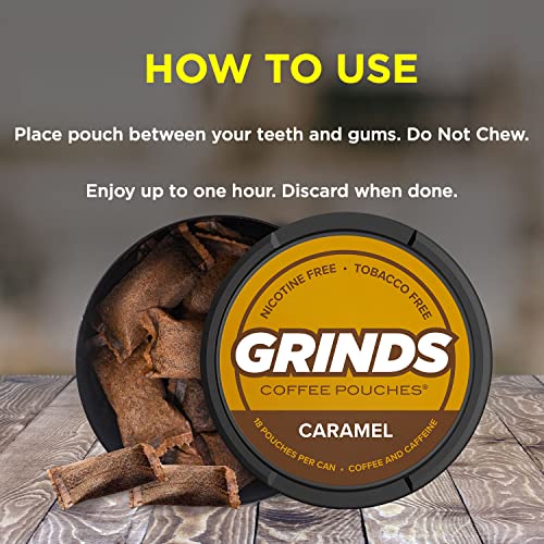 Grinds Coffee Pouches - 3 Cans - Black Coffee - Tobacco Free Hea Grinds Coffee Pouches - 3 Cans - Black Coffee - Tobacco Free Hea