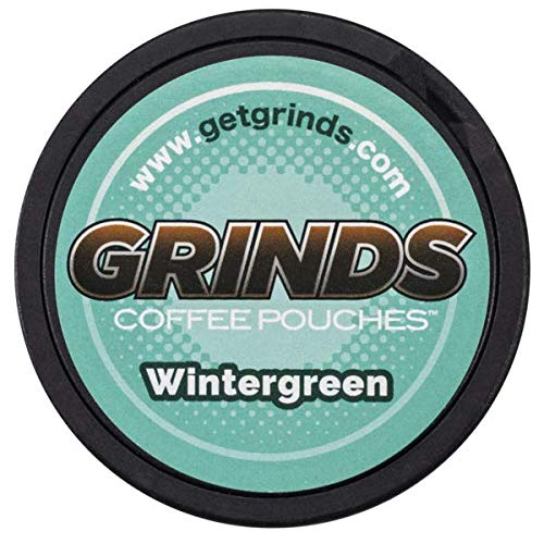 Grinds Coffee Pouches | 6 Cans Of Wintergreen | Tobacco Free, Ni
