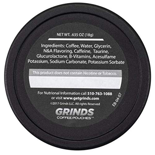 Grinds Coffee Pouches | 6 Cans Of Wintergreen | Tobacco Free, Ni