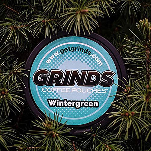 Grinds Coffee Pouches | 6 Cans Of Wintergreen | Tobacco Free, Ni