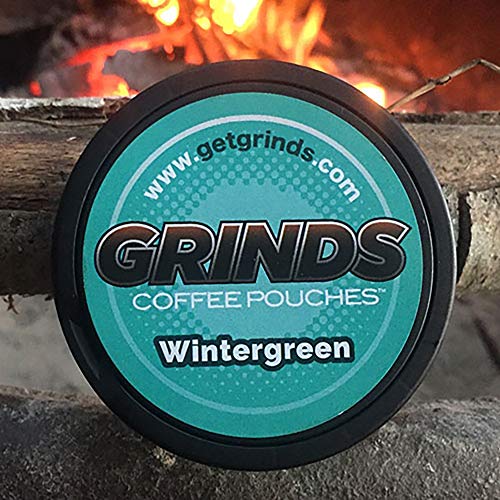 Grinds Coffee Pouches | 6 Cans Of Wintergreen | Tobacco Free, Ni