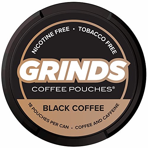 Grinds Coffee Pouches - 3 Cans - Black Coffee - Tobacco Free Hea Grinds Coffee Pouches - 3 Cans - Black Coffee - Tobacco Free Hea