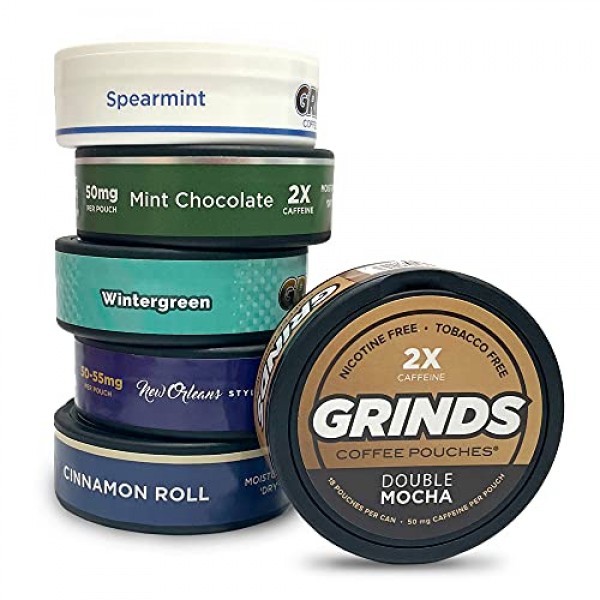 Grinds Coffee Pouches - New 6 Can Variety Pack with Wintergreen...