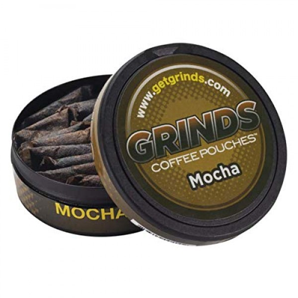 Grinds Coffee Pouches | 3 Cans of Mocha | Tobacco Free, Nicotine...