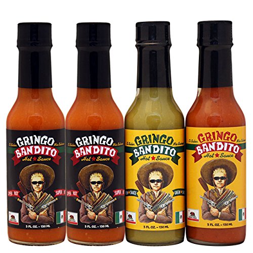 Gringo Bandito Super Hot Sauce Variety Pack, 5 Ounce Pack Of 4
