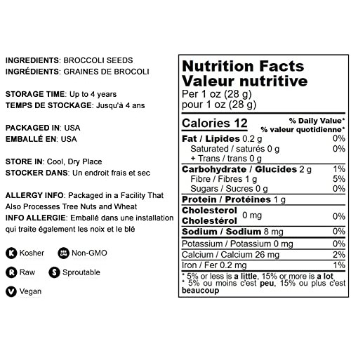 Broccoli Seeds for Sprouting, 1 Pound – Non-GMO Verified, Vegan,...