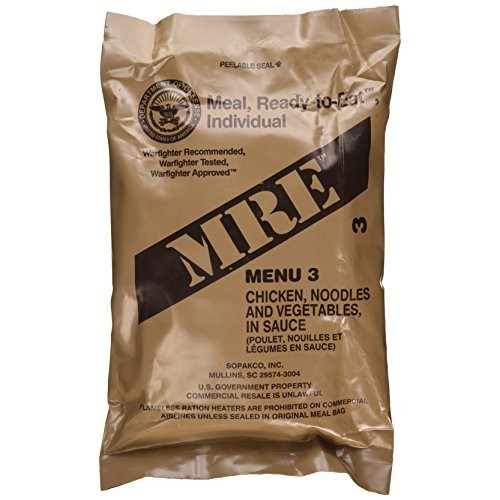 Chicken W/Noodles Mre Meal - Genuine Us Military Surplus Inspect