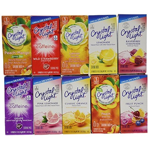 Crystal Light Drink Mix Variety On The Go ~ Pack With 10 Flavors