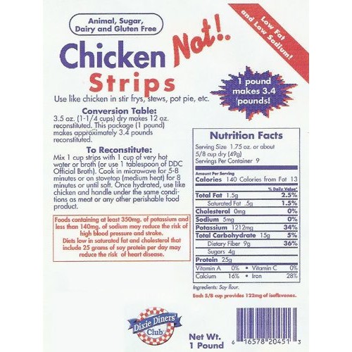 Dixie Diners Club - Chicken Not! Strips, 1 Lb Bag