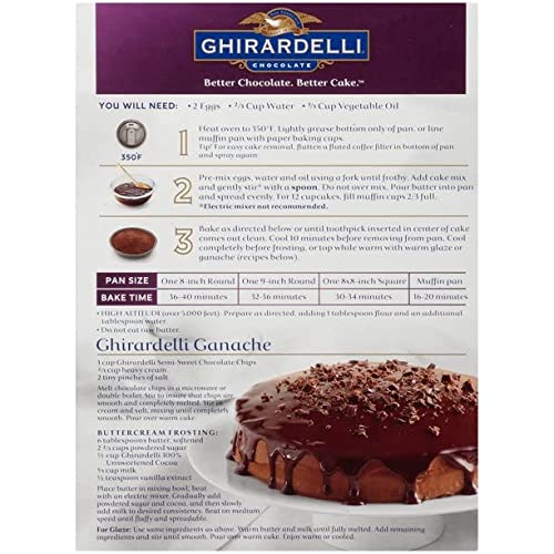 Ghirardelli Chocolate - Double Chocolate Premium Cake Mix 12.75