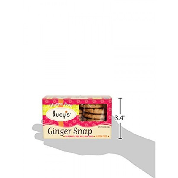 Lucys Cookie Box, Ginger Snaps, 5.5-Ounce Pack of 4