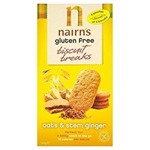 Nairns Gluten Free Stem Ginger Biscuit Break 160G - Pack Of 2