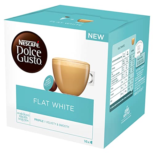 Nescafé Dolce Gusto Flat White Coffee Pods, 16 Capsules Pack Of