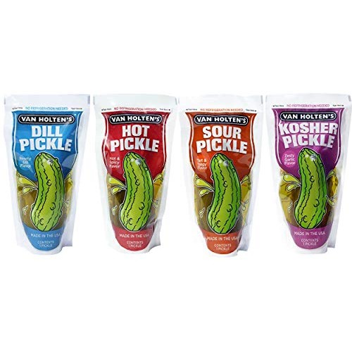 Van Holtens Pickle In-A Pouch Variety Pack, 12 Pickles, 3 Of Ea