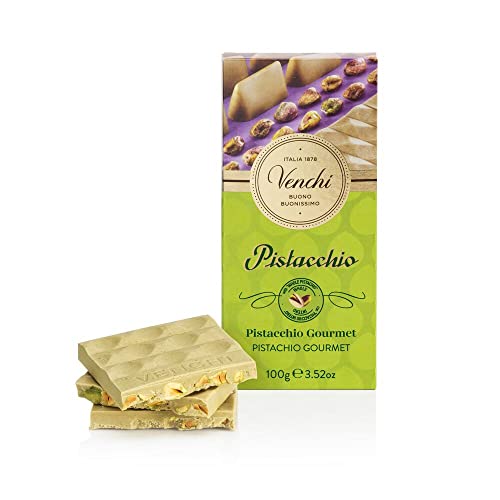 Venchi - Pistachio Gourmet Chocolate Bar - White Chocolate and P...