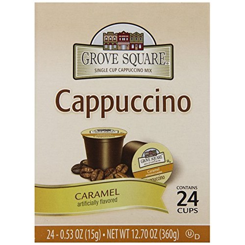 Grove Square Cappuccino, Caramel, 24 Single Serve Cups
