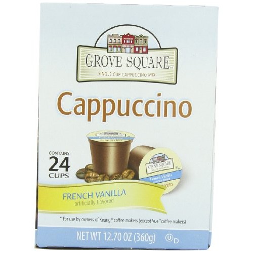 Grove Square Cappuccino, French Vanilla, 24 Count Single Serve Cups