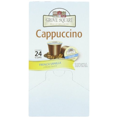 Grove Square Cappuccino, French Vanilla, 24 Count Single Serve Cups