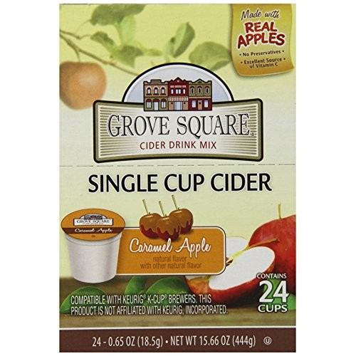 Grove Square Cider Single Serve Cups, Caramel Apple, 24 Count P