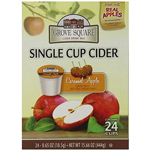 Grove Square Cider Single Serve Cups, Caramel Apple, 24 Count P