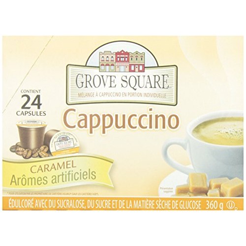 Grove Square Cappuccino, Caramel, 24 Single Serve Cups By Grove