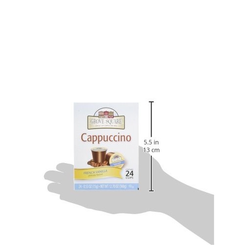 Grove Square Cappuccino Cups, French Vanilla, Single Serve Cup F